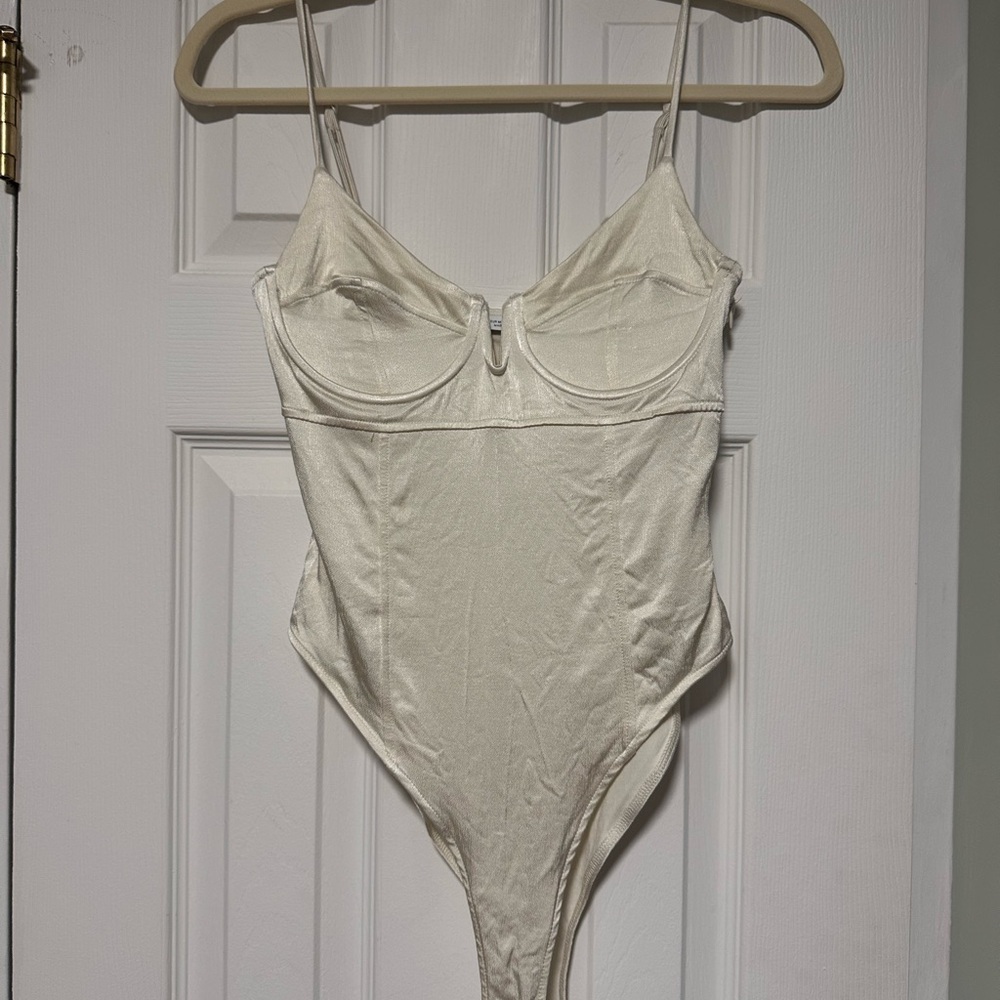 Zara Cream Spaghetti Strap Bodysuit